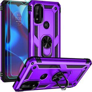 Moto G Pure Case Purple Black NEW
